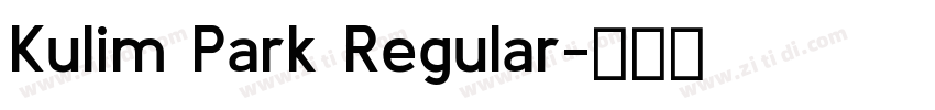 Kulim Park Regular字体转换